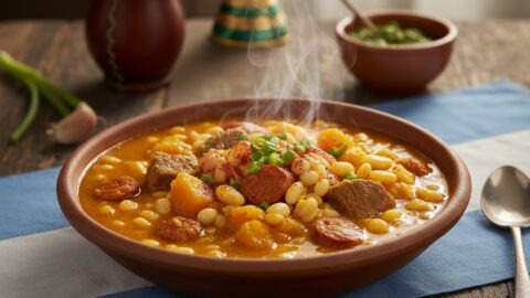 Receta tradicional argentina. Locro casero